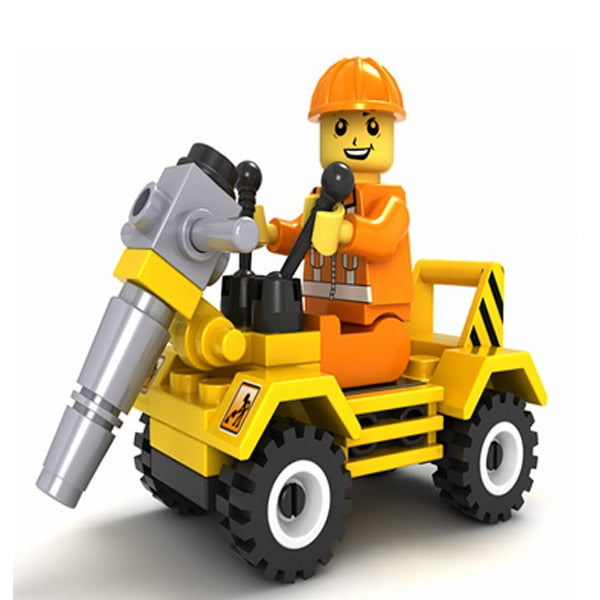 City Series Police Car Fighter mini Educational Building Blocks Toys Compatible