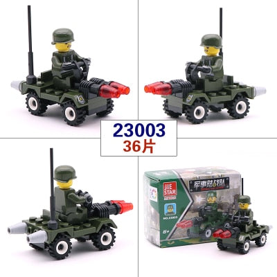 City Series Police Car Fighter mini Educational Building Blocks Toys Compatible