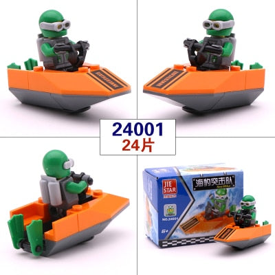 City Series Police Car Fighter mini Educational Building Blocks Toys Compatible