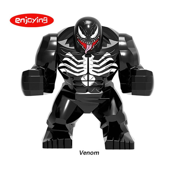 Big Size Marvel Venom Hulk Figures Riot Carnage Obsidian Green Lantern Building Blocks Toy