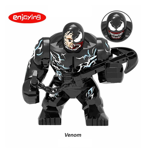 Big Size Marvel Venom Hulk Figures Riot Carnage Obsidian Green Lantern Building Blocks Toy