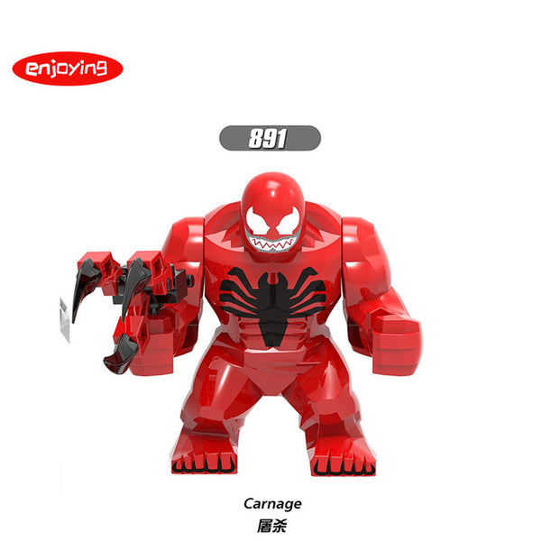 Big Size Marvel Venom Hulk Figures Riot Carnage Obsidian Green Lantern Building Blocks Toy