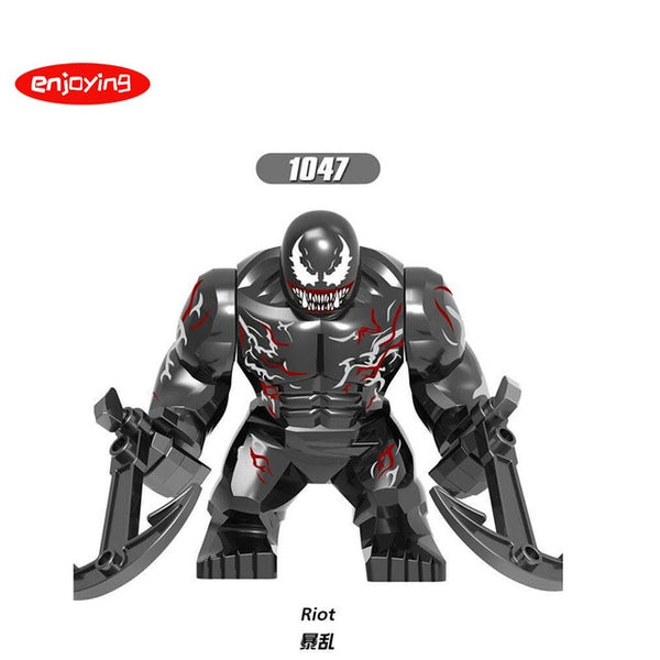 Big Size Marvel Venom Hulk Figures Riot Carnage Obsidian Green Lantern Building Blocks Toy
