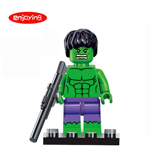 Big Size Marvel Venom Hulk Figures Riot Carnage Obsidian Green Lantern Building Blocks Toy