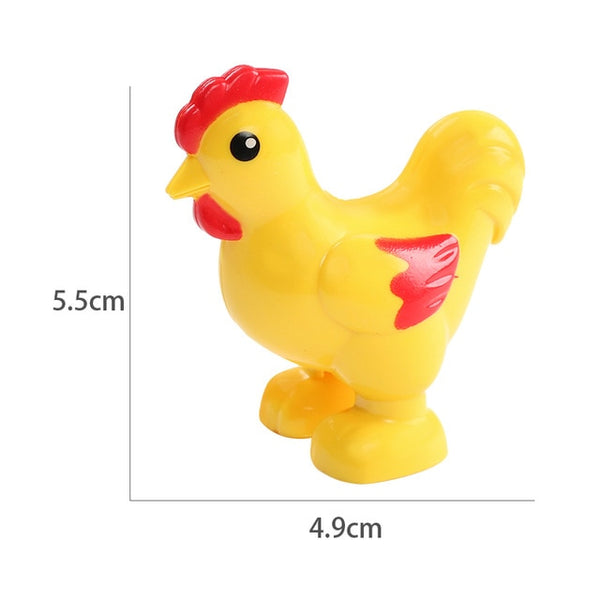 Duplos Animal Model Figures big Building Block Sets Elephant monkey Horse kids educational