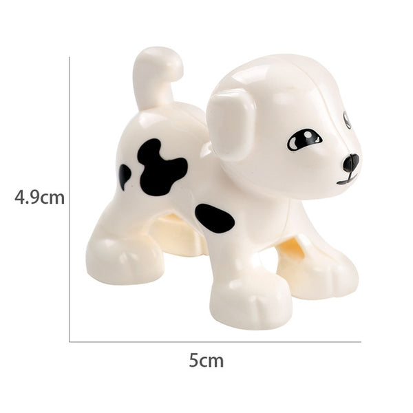 Duplos Animal Model Figures big Building Block Sets Elephant monkey Horse kids educational