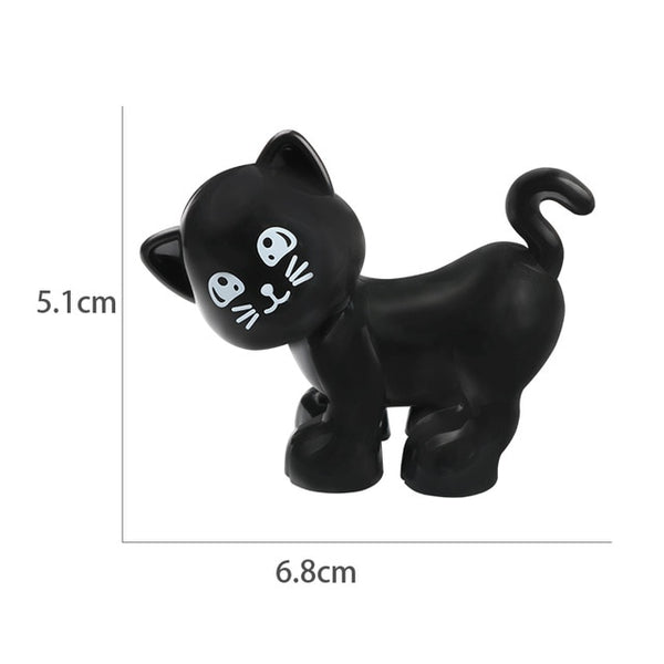 Duplos Animal Model Figures big Building Block Sets Elephant monkey Horse kids educational