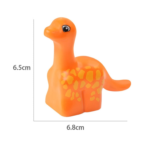 Duplos Animal Model Figures big Building Block Sets Elephant monkey Horse kids educational