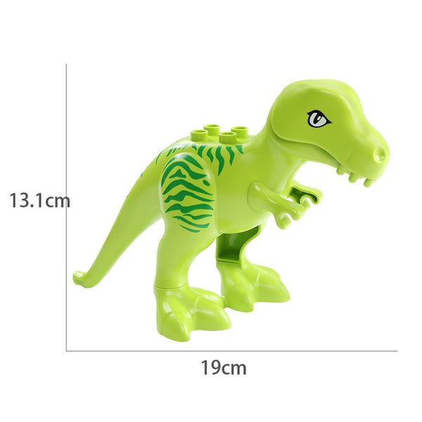 Duplos Animal Model Figures big Building Block Sets Elephant monkey Horse kids educational