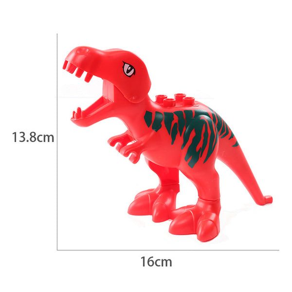 Duplos Animal Model Figures big Building Block Sets Elephant monkey Horse kids educational