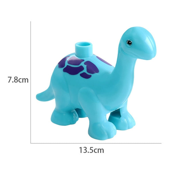 Duplos Animal Model Figures big Building Block Sets Elephant monkey Horse kids educational