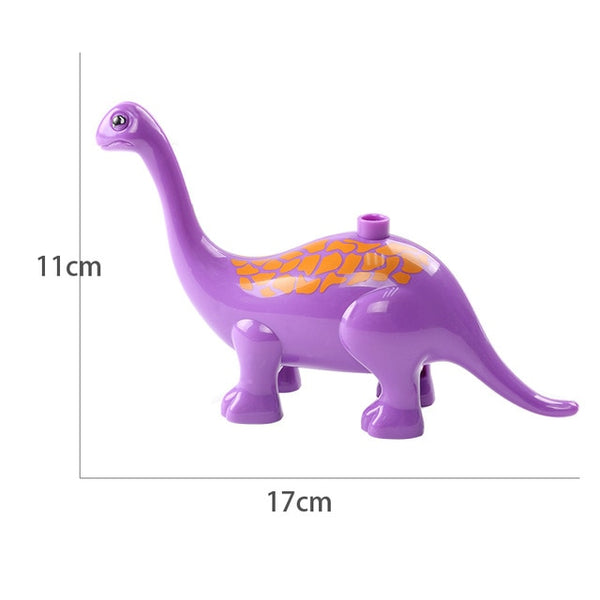 Duplos Animal Model Figures big Building Block Sets Elephant monkey Horse kids educational